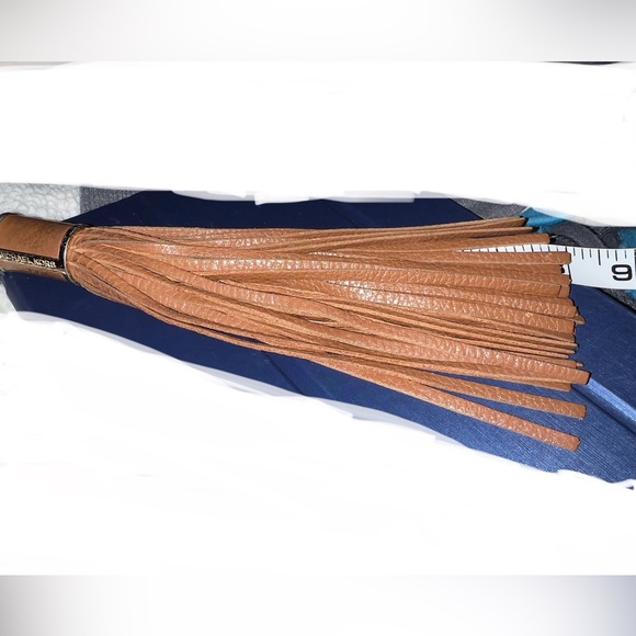 Michael Kors Tassel Charm Hang Tag Silver/Gold Tone Keychain Key Ring Fob Charm - Picture 13 of 13